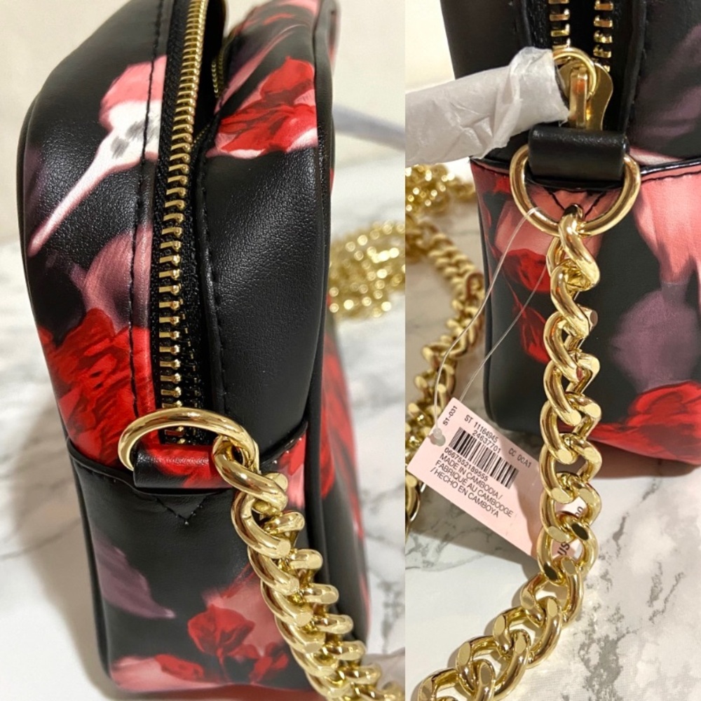 VICTORIA SECRET Crossbody Bag Purse Roses - Picture 8 of 8